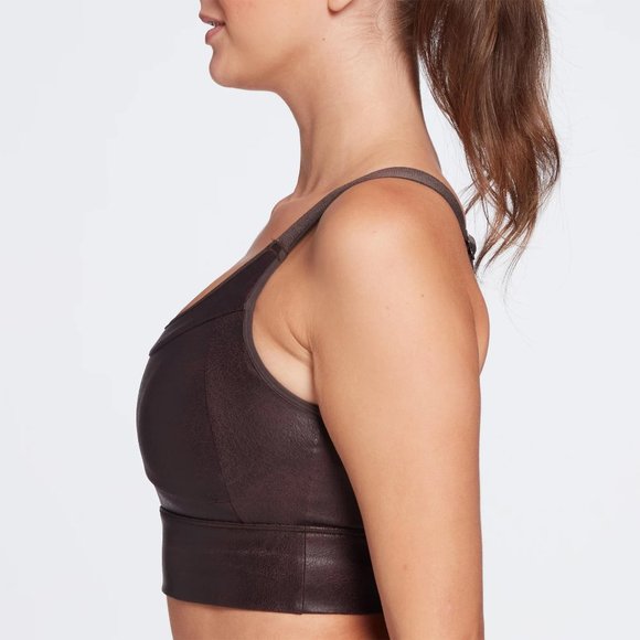 NWT CALIA Women's Sculpt Leather Seamed Long Line Bra - Picture 3 of 5